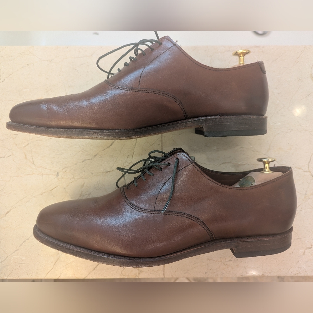 Allen Edmonds Carlyle Dress Shoe Plain Toe Oxford Chili - Picture 2 of 5